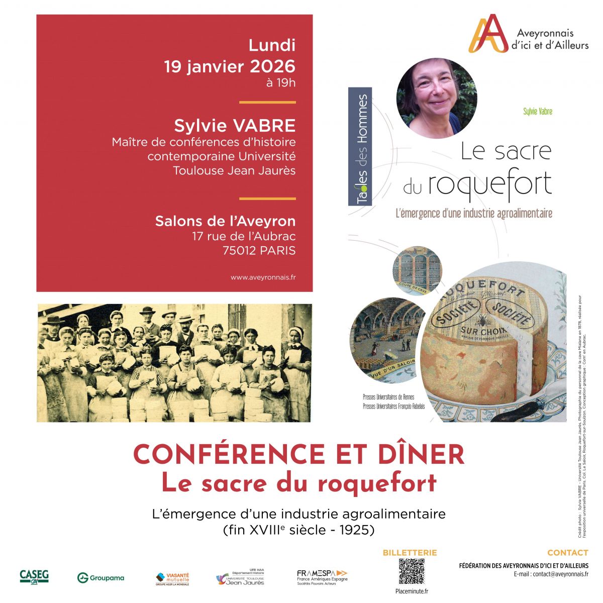 CONFERENCE "LE SACRE DU ROQUEFORT" et dîner