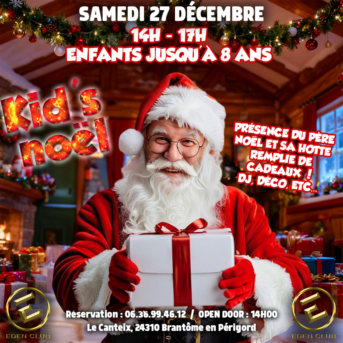 Kids Noël à L'eden club