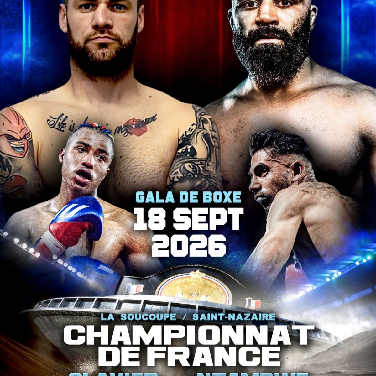 Championnat de France Brice CLAVIER et 3 combats professionnels